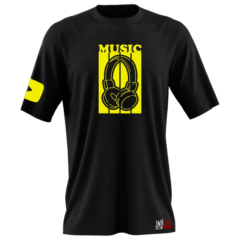 تی شرت آستین کوتاه مردانه مدل موزیک کد b0140