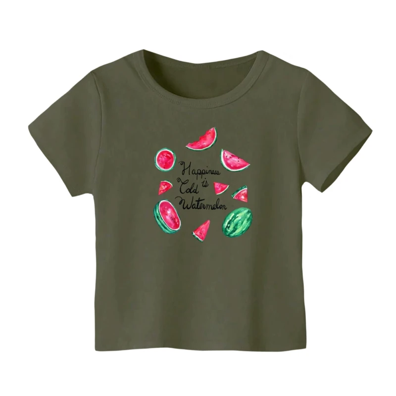 تی شرت آستین کوتاه بچگانه مدل هندوانه یلدایی کد 60