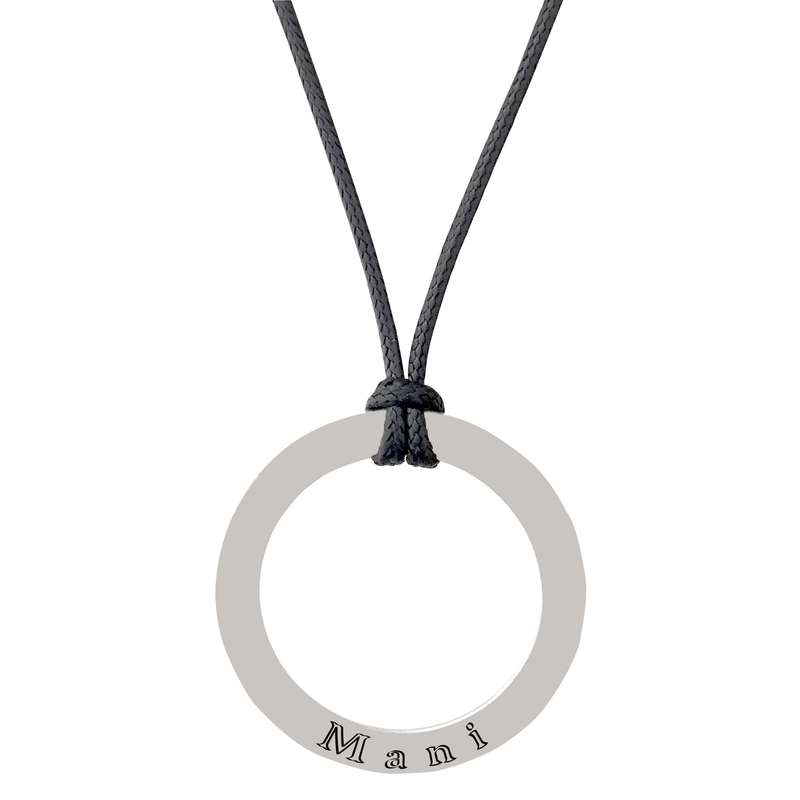 گردنبند نقره مردانه لیردا مدل اسم مانی 72503