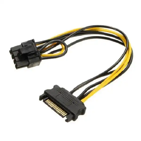 کابل تبدیل برق کارت گرافیک 8 پین به ساتا مدل j.p.c بسته 5 عددی