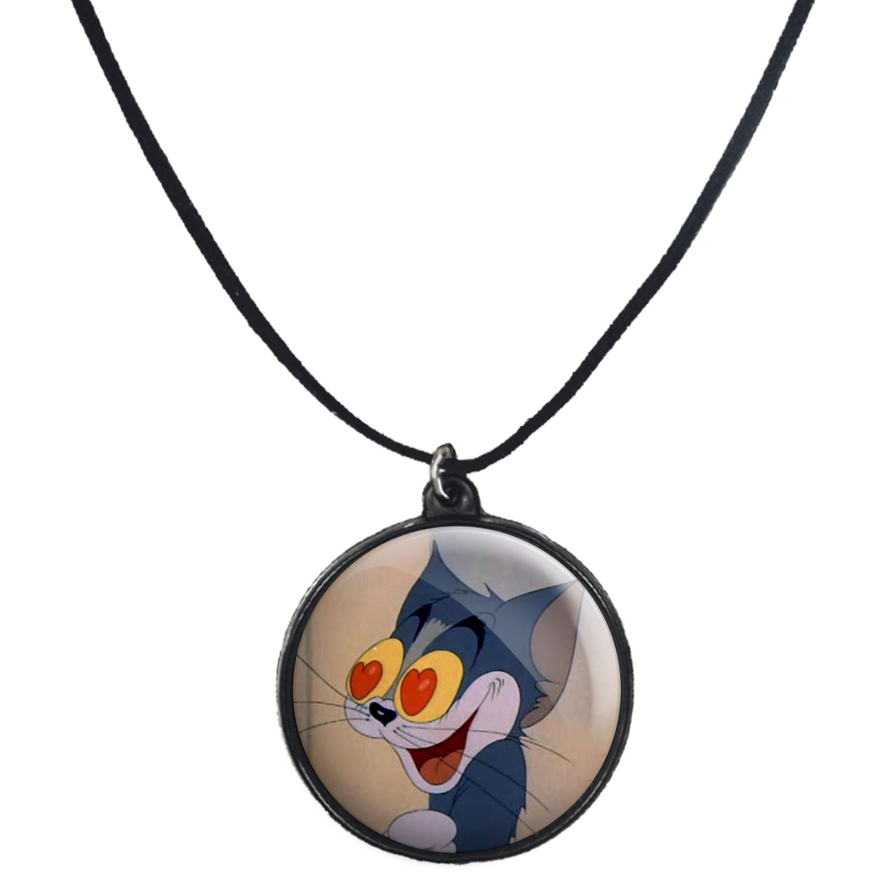 گردنبند پرمانه طرح تام و جری کد pmb.10833 مدل دو طرفه