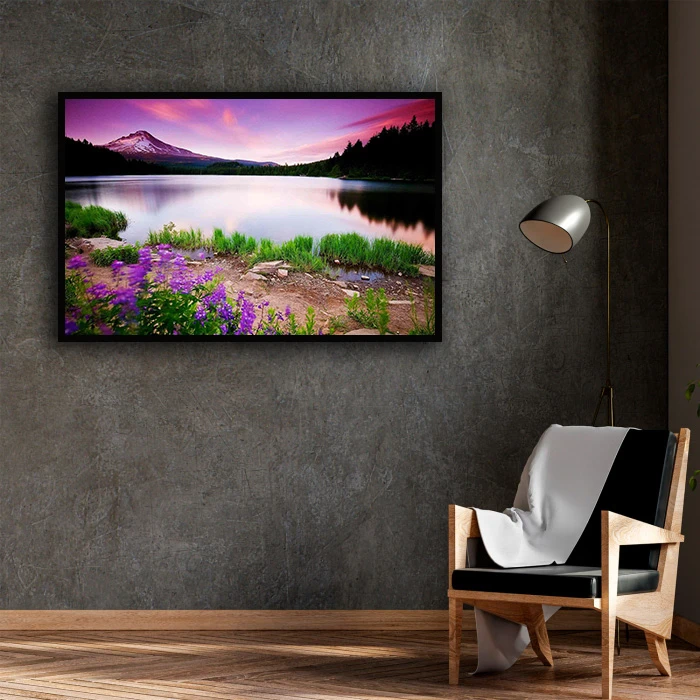 تابلو نوری بکلیت طرح منظره طبیعت و دریاچه مدل B-D1781