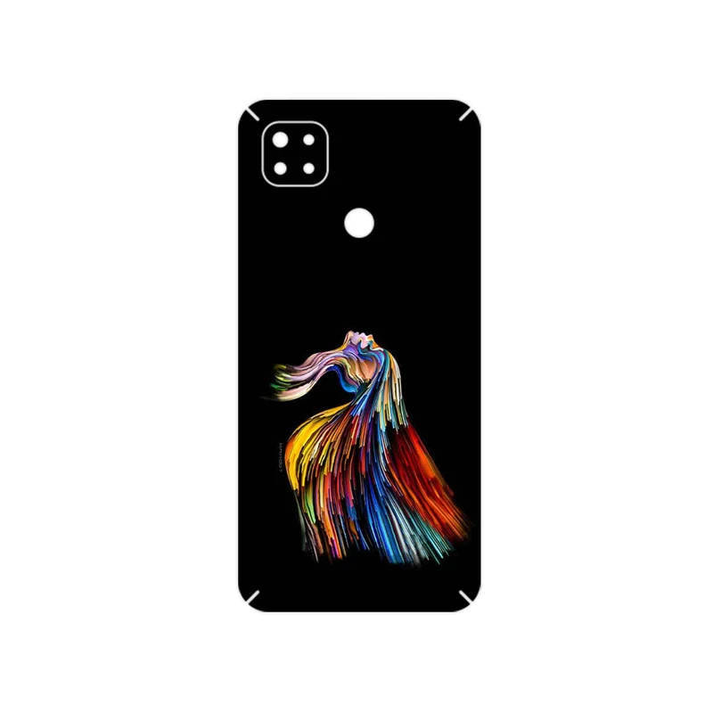 برچسب پوششی ماهوت مدل Rainbow Hair Digital Art مناسب برای گوشی موبایل شیائومی Redmi 9 Activ