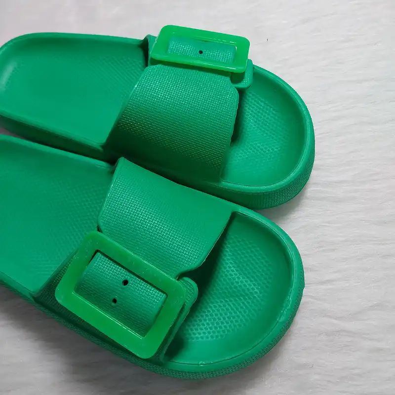 دمپایی زنانه مدل میترا سگگ دار رنگ سبز