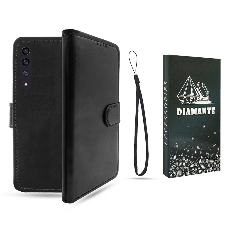 کیف کلاسوری دیامانته مدل Kif_1 Bk مناسب برای گوشی موبایل سامسونگ Galaxy A70 به همراه بند آویز
