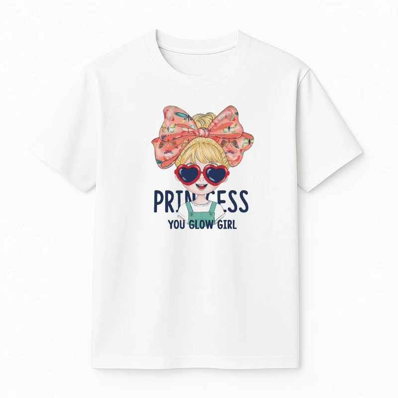 تی‌شرت آستین کوتاه دخترانه مدل دخترک کد v15 