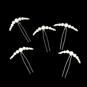 سنجاق مو زنانه مدل مرواریدی بسته 5 عددی