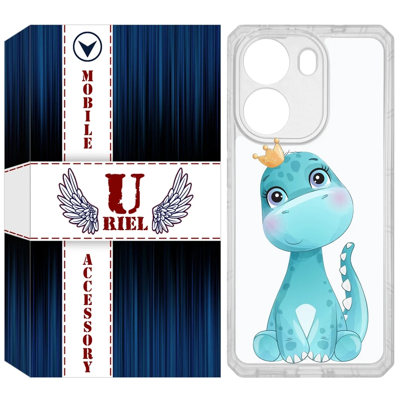 کاور یوریل مدل Clear کد 60 طرح دایناسور مناسب برای گوشی موبایل شیائومی Poco X7 Pro