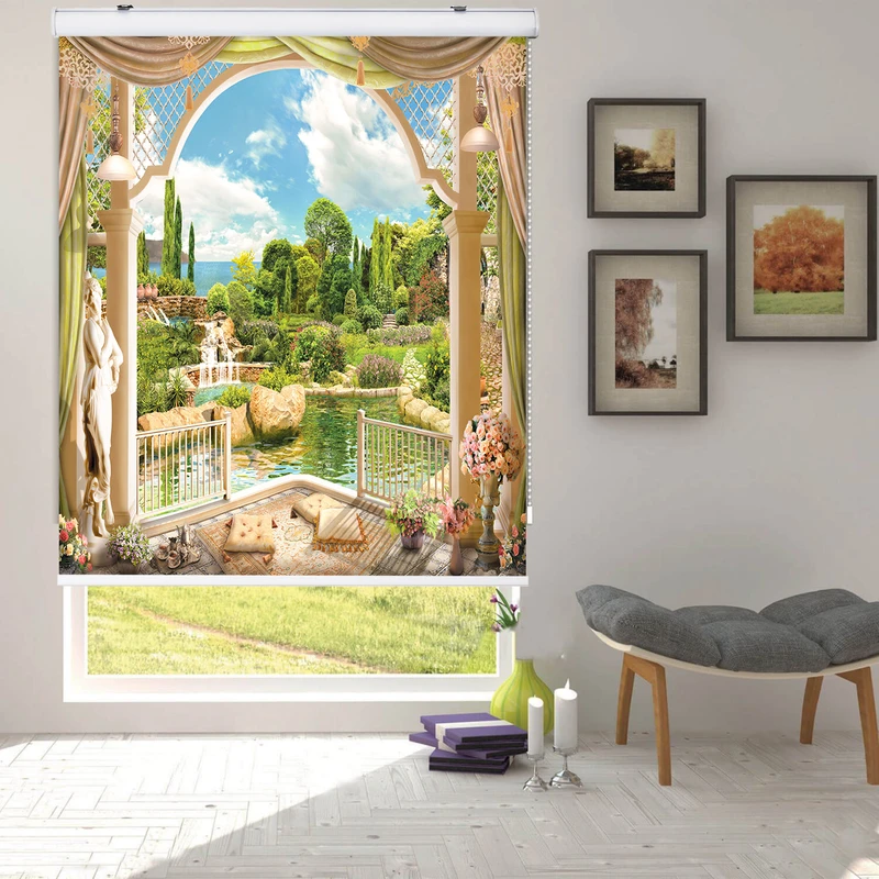 پرده شید زیو کد NT055 سایز 200 × 170 سانتی‌ متر