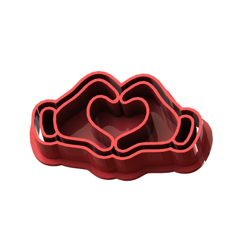 مهر و کاتر شیرینی طرح قلب دست