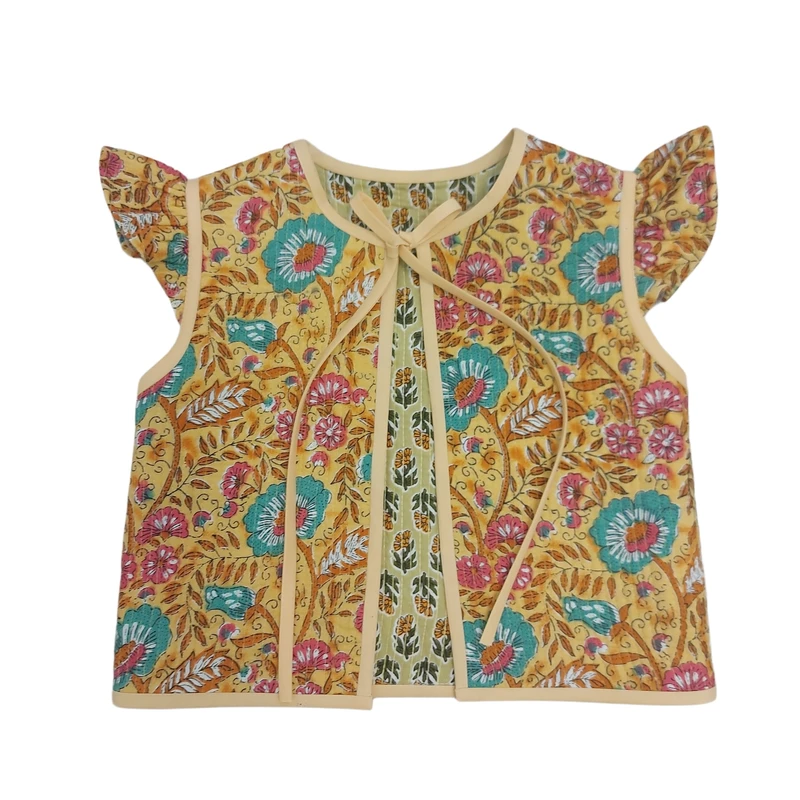 جلیقه رسمی دخترانه مدل پنبه دوزی دو رو 