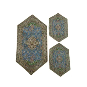ست 3 تکه رومیزی ترمه حسینی طرح مهستان کد 131