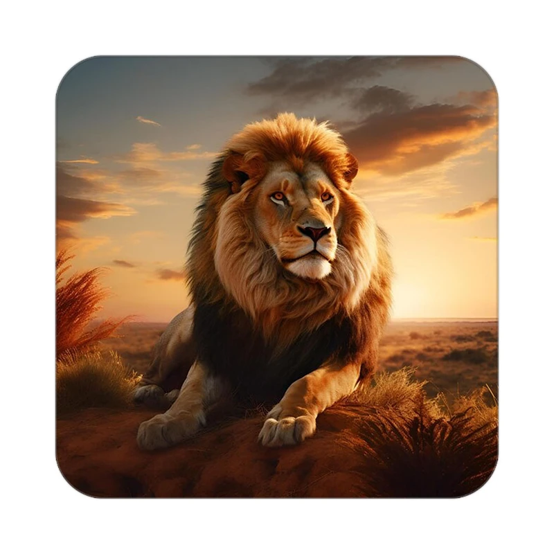 زیر لیوانی کاکتی طرح شیر مدل mp23488