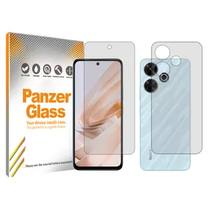 Panzer Glass Resistant model transparent screen protector suitable for Xiaomi Redmi Note 13R mobile phone along with the back protector
