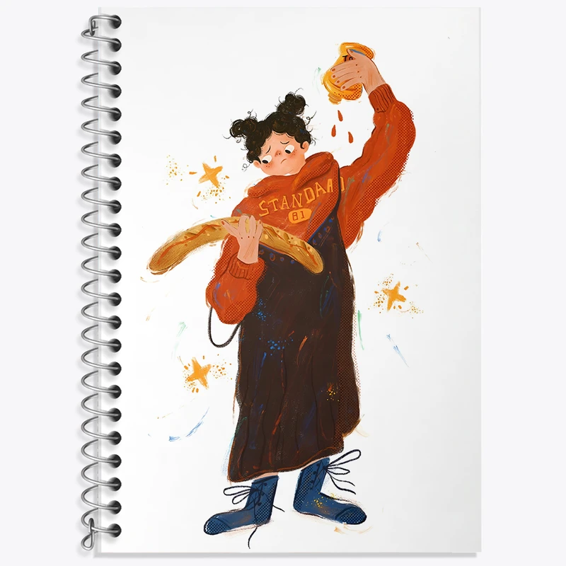 دفتر نت موسیقی 50 برگ خندالو طرح دخترانه کد F7396