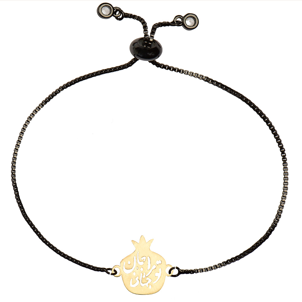 دستبند طلا 18 عیار دخترانه کرابو طرح انار جان و جهانی مدل Krd1322