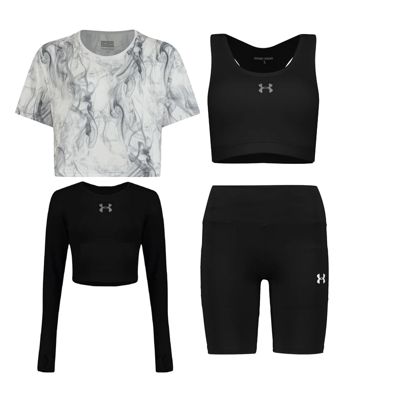 ست چهار تکه لباس ورزشی زنانه مدل 1801-69-63-56