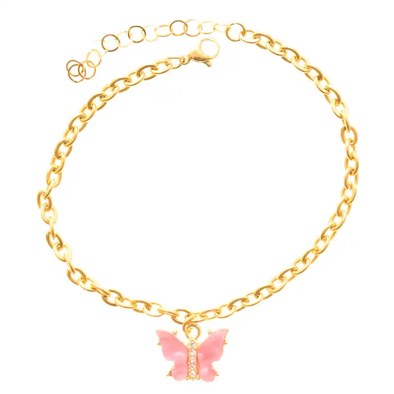 دستبند زنانه دلنار گالری مدل پروانه کریستالی