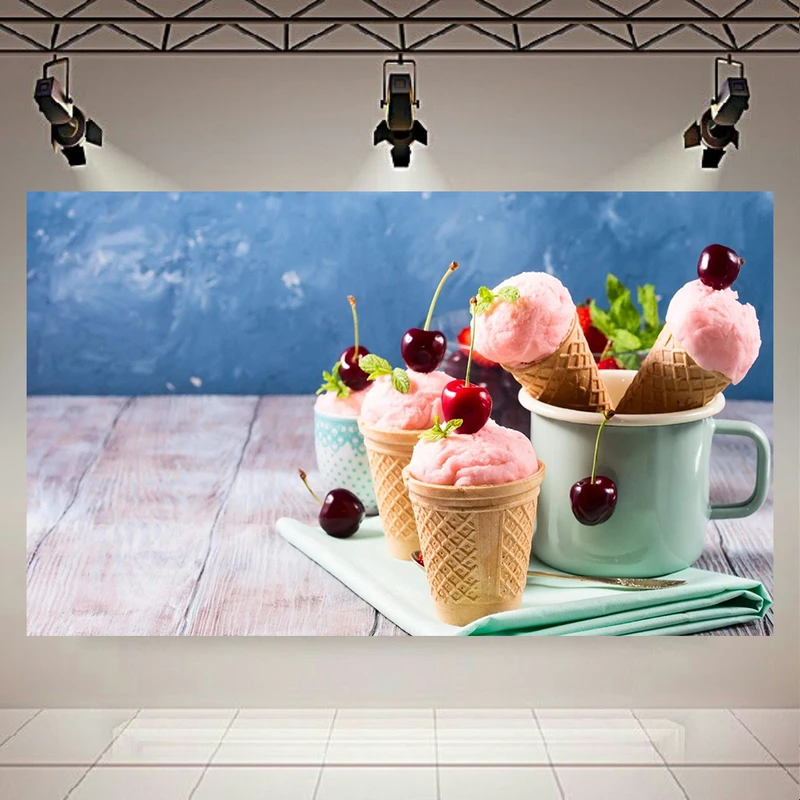 پوستر طرح بستنی میوه ای مدل آلبالویی کد AR30579