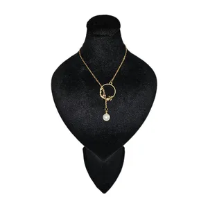 گردنبند زنانه مدل دلفین و مروارید