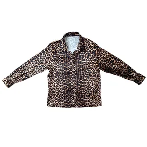 شومیز آستین بلند یقه برگردان زنانه مدل پلنگی کد ۰۰۱