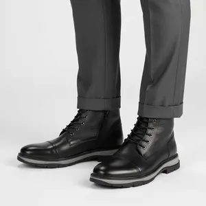 نیم بوت مردانه چرم عطارد مدل چرم طبیعی کد SH15