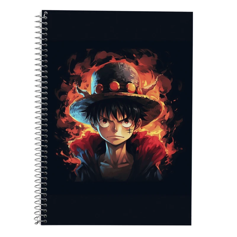 دفتر زبان 50 برگ مدوپد مدل دوخط طرح وان پیس One Piece کد DF10694