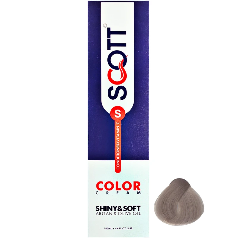 رنگ مو اسکاتس سری Ash شماره A8 حجم 100 میلی لیتر رنگ بلوند خاکستری خیلی روشن