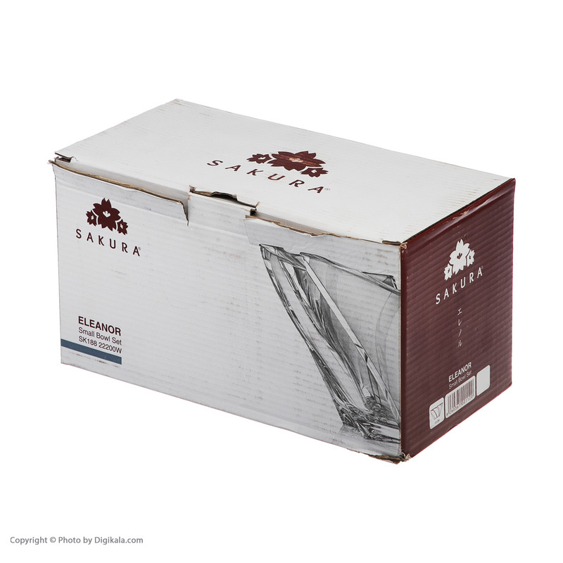 پیاله ساکورا مدل الينور کد SK18822200W بسته 6 عددی