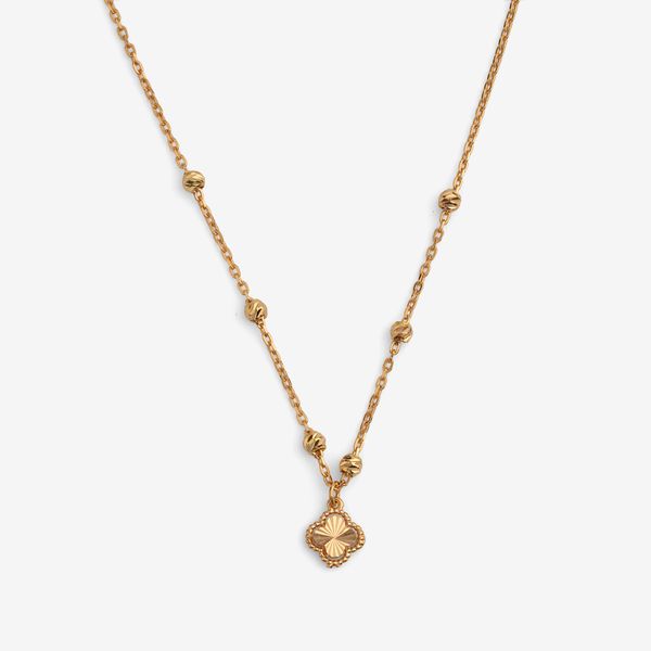 گردنبند طلا 18 عیار زنانه با زنجیر حلقه‌ای (فلامینگو) ناریا مدل SH23-3