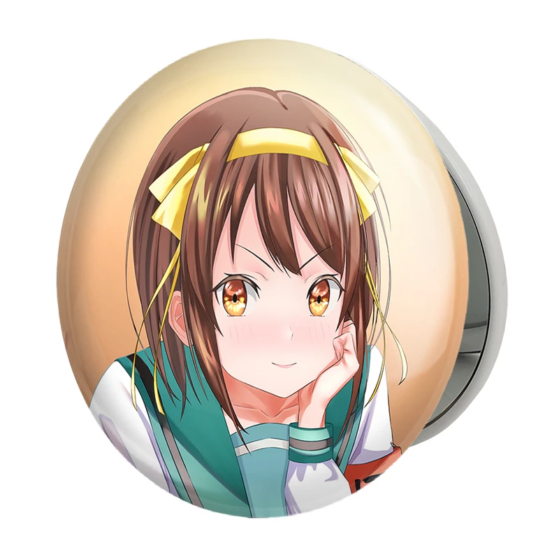 آینه جیبی خندالو طرح هاروهی انیمه ناپدید شدن هارومی سوزومیا The Disappearance of Haruhi Suzumiya مدل تاشو کد 23145 