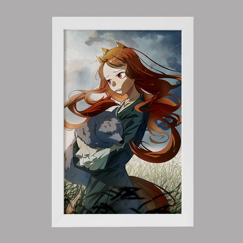 تابلو خندالو مدل هولو انیمه ادویه و گرگ کد 36163