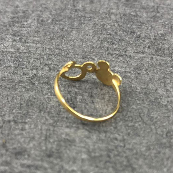 انگشتر طلا 18 عیار دخترانه دوست خوب مدل dk317