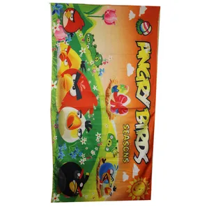  حوله حمام کودک مدل پرندگان خشمگین کد 02 سایز 137x70 سانتی متر