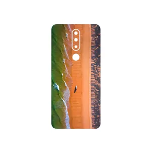 MAHOOT Beach and Green Sea Cover Sticker for Nokia 5.1 Plus