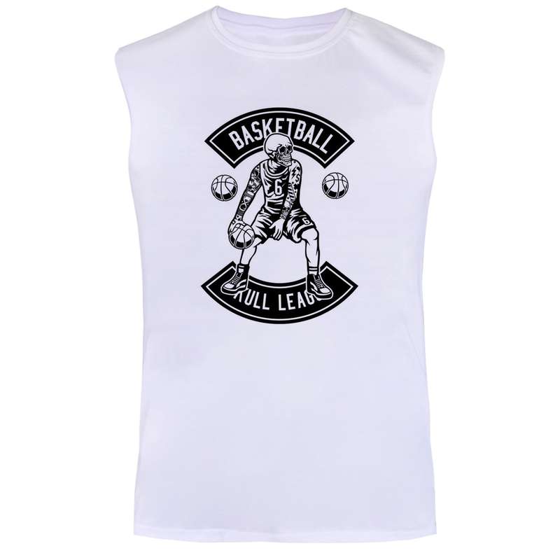 تاپ مردانه مدل بسکتبال  کد BA509  رنگ سفید