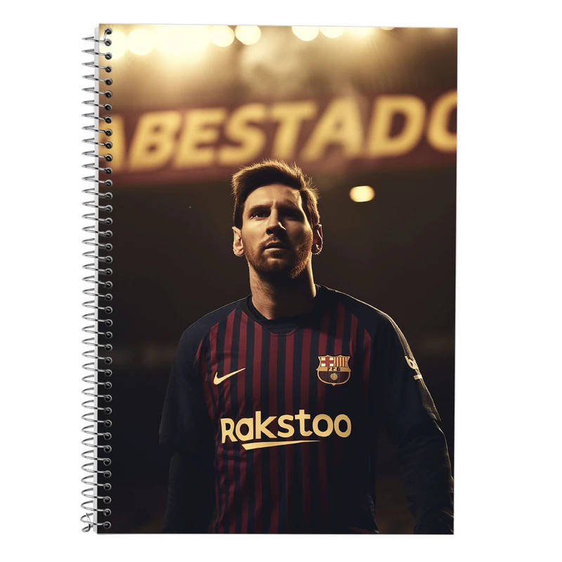 دفتر زبان 50 برگ مدوپد مدل دو خط طرح مسی messi کد DF14049