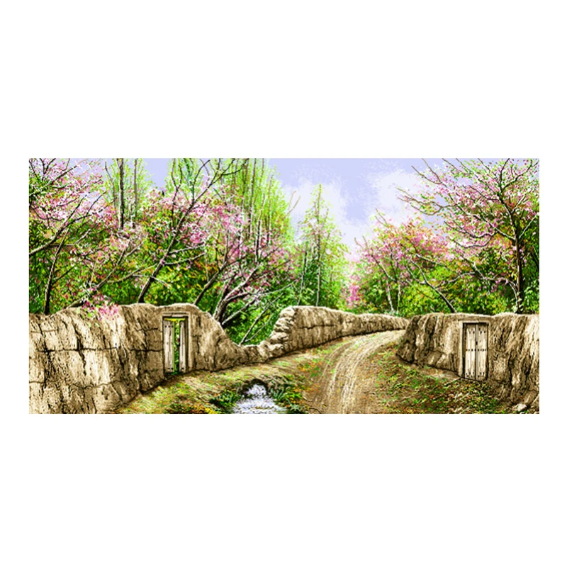 نخ و نقشه تابلوفرش طرح منظره کد 23105