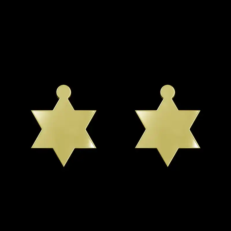 گوشواره طلا 18 عیار زنانه مدوپد مدل ستاره کد GA1-15359