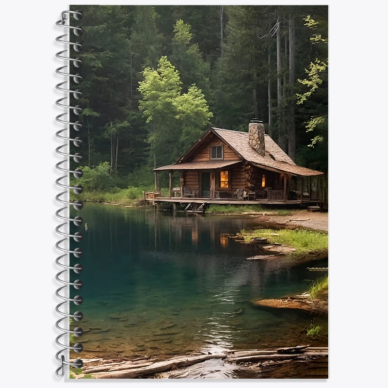 دفتر نت موسیقی 50 برگ خندالو طرح کلبه ی جنگلی کد F7346