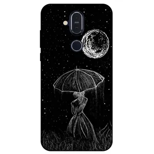 Megafone Girl and Moon 1369 Cover For Nokia 8.1 / X7