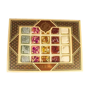 مسقطی ترکیبی کادویی طرح خاتم حلوا مسقطی لاری ترنج - 430 گرم