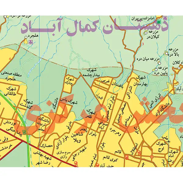 نقشه تقسیمات کشوری استان البرز گیتاشناسی نوین کد 531
