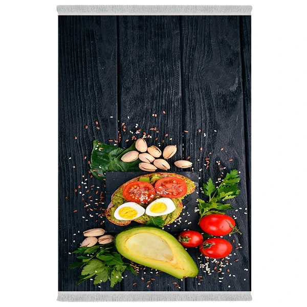 فرش پارچه‌ای دفه مدل فرشینه طرح آشپزخانه کد 1141