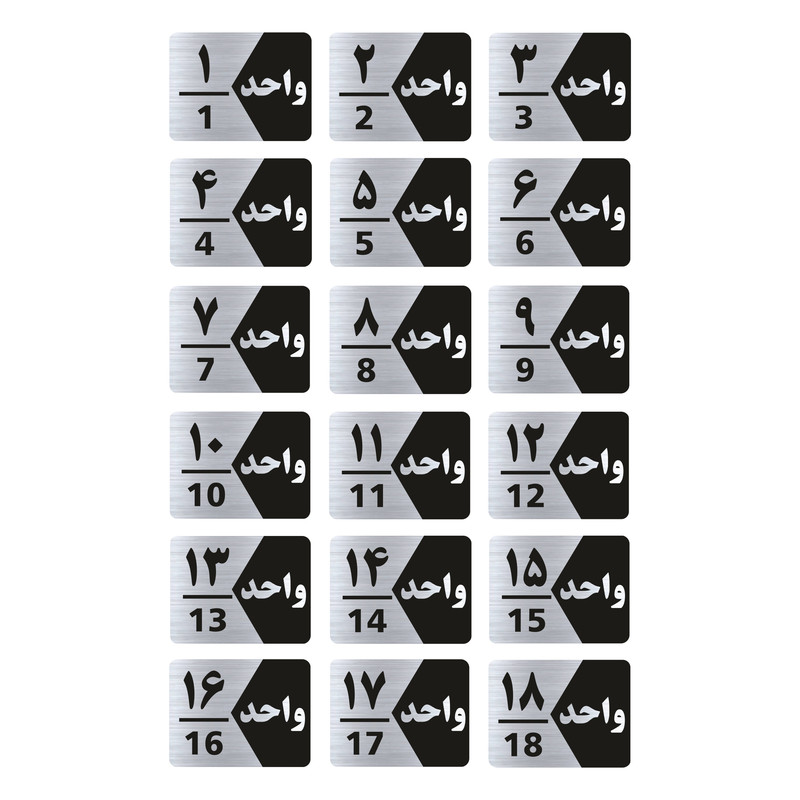 تابلو راهنما طرح واحد مدل GNS318 مجموعه 18 عددی