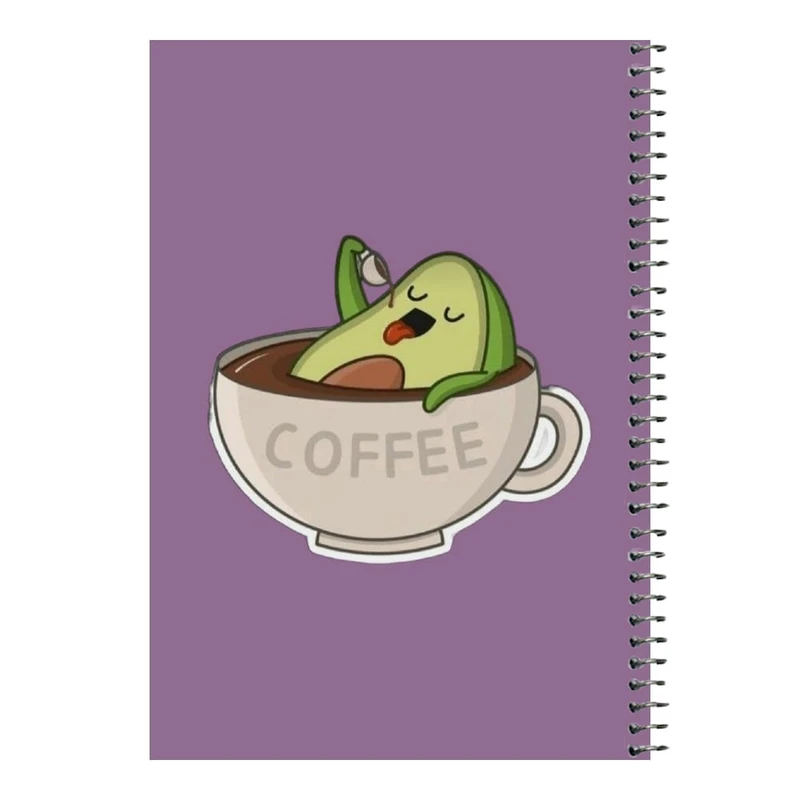 دفتر مشق 80 برگ اس جی مدل آووکادو و قهوه   