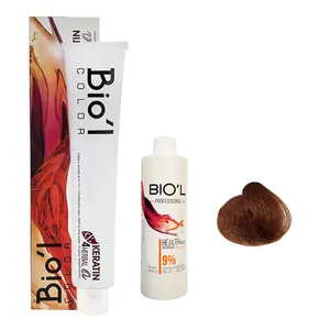 کیت رنگ مو بیول سری COPPER شماره 7.4 حجم 100 میلی لیتر رنگ مسی روشن  