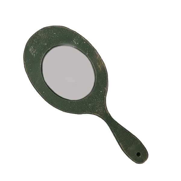 آینه آرایشی مدل چوبی پتینه طرح هیچ