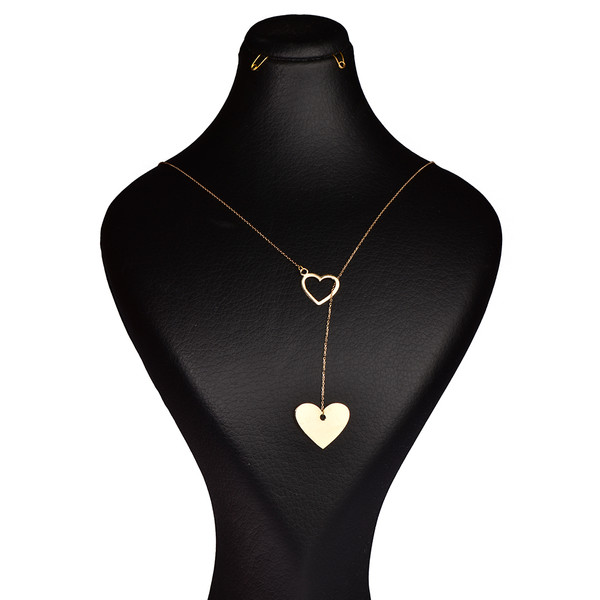 گردنبند طلا 18 عیار زنانه کرابو طرح قلب مدل Kr7003