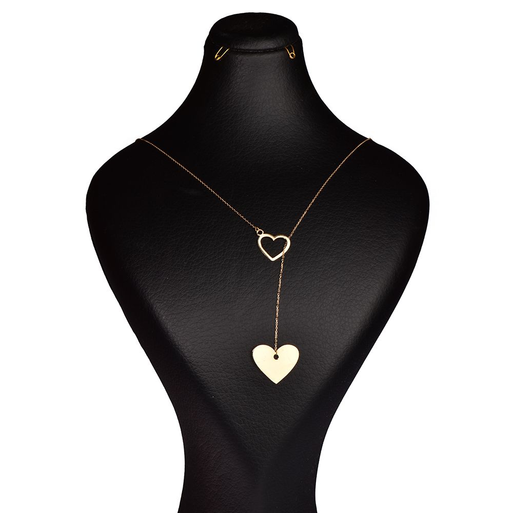 گردنبند طلا 18 عیار زنانه کرابو طرح قلب مدل Kr7003 -  - 1